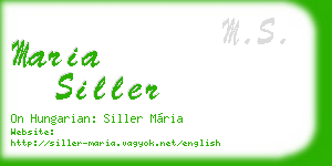 maria siller business card